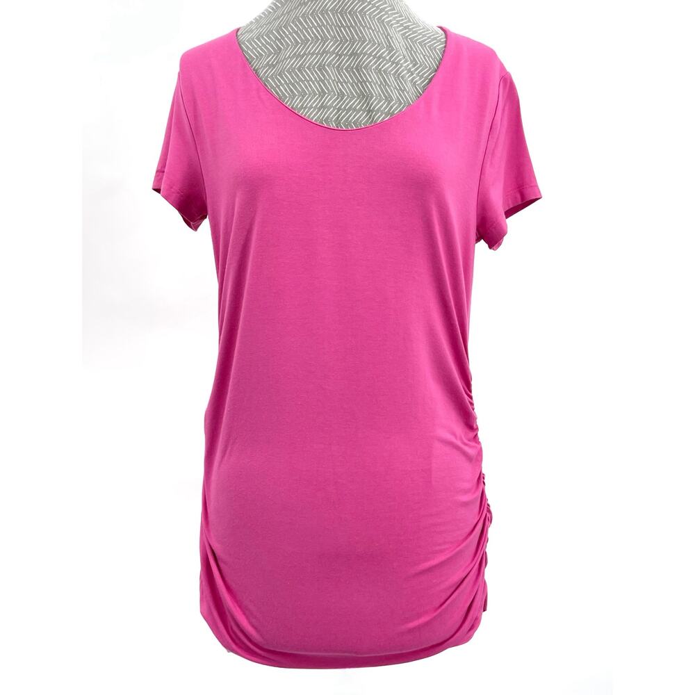 Isabella Oliver Hot Pink Maternity Short Sleeve Spring Tee Pea in the Pod Size 4